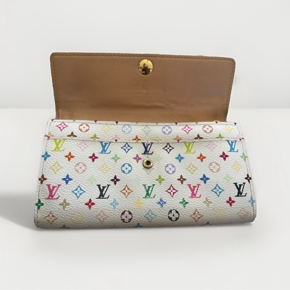 LOUIS VUITTON Takashi Murakami Wallet, Box, Dust Bag, Gift Bag. & FREE Chain EUC - Picture 6 of 17